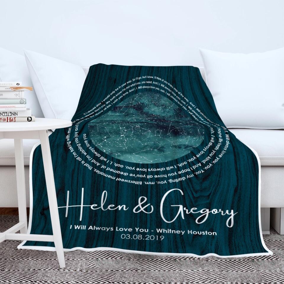 I Will Always Love You - Personalized Star Map Blanket - Best Gift For Him/Her On Christmas Anniversary - 210ICNLNBL104 - Image 12