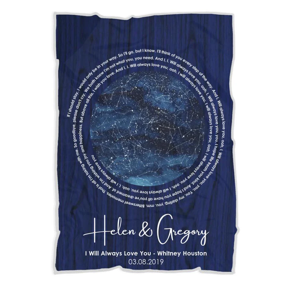 I Will Always Love You - Personalized Star Map Blanket - Best Gift For Him/Her On Christmas Anniversary - 210ICNLNBL104 - Image 6