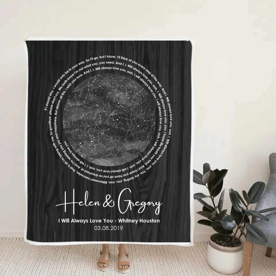 I Will Always Love You - Personalized Star Map Blanket - Best Gift For Him/Her On Christmas Anniversary - 210ICNLNBL104 - Image 7
