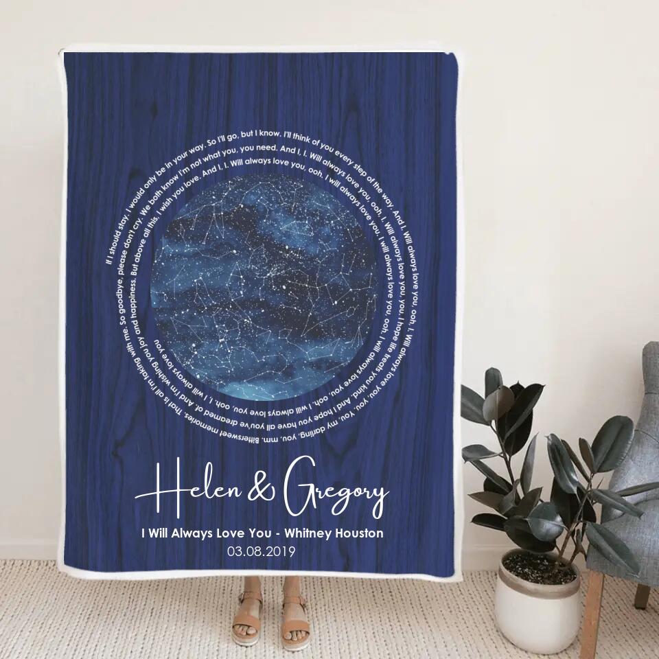 I Will Always Love You - Personalized Star Map Blanket - Best Gift For Him/Her On Christmas Anniversary - 210ICNLNBL104 - Image 8