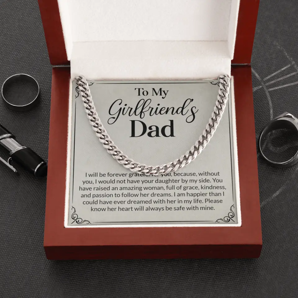 I Will Be Forever Grateful For You - Cuban Link Chain - Gift For Girlfriend's Dad - Image 10