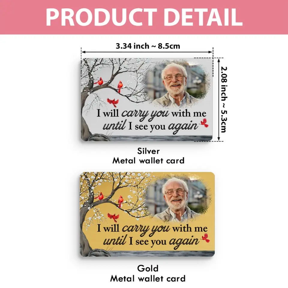 I Will Carry You With Me Upload Photo Wallet Card - Image 6