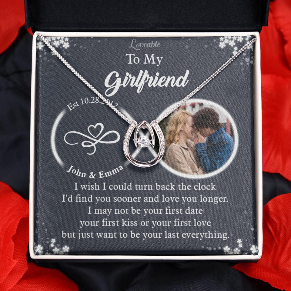 Personalized Valentine Gifts - I Wish I Could Turn Back The Clock Personalized Necklace - Image 14