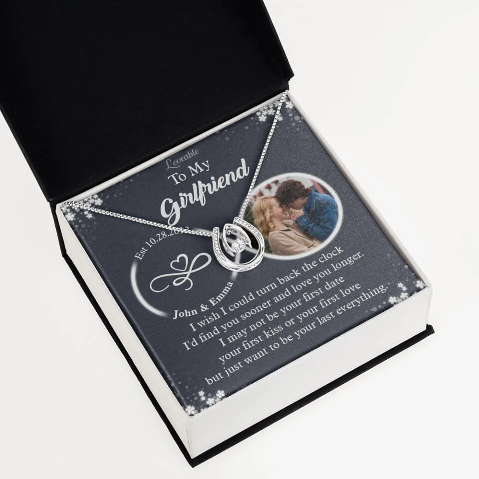 Personalized Valentine Gifts - I Wish I Could Turn Back The Clock Personalized Necklace - Image 16