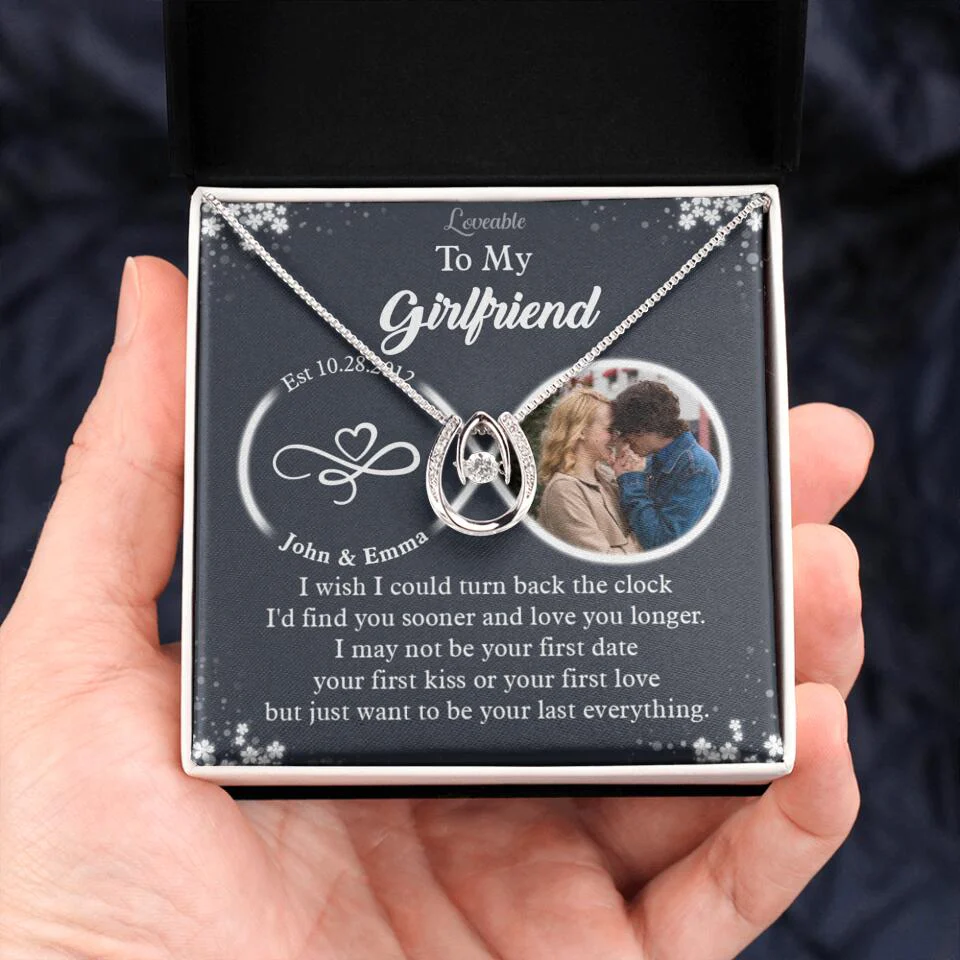 Personalized Valentine Gifts - I Wish I Could Turn Back The Clock Personalized Necklace - Image 17