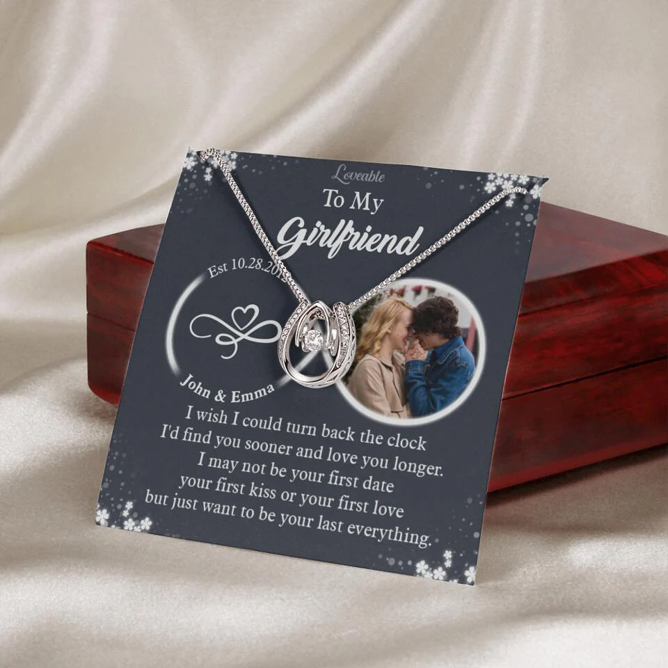 Personalized Valentine Gifts - I Wish I Could Turn Back The Clock Personalized Necklace - Image 18