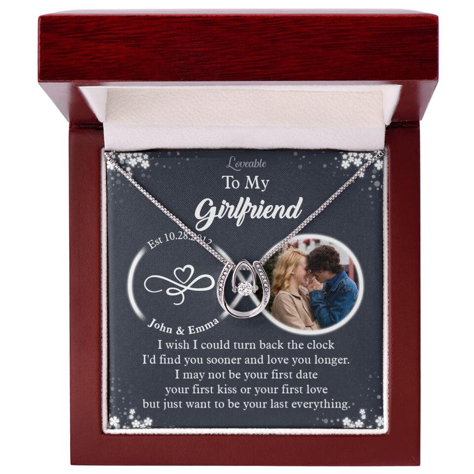 Personalized Valentine Gifts - I Wish I Could Turn Back The Clock Personalized Necklace - Image 19
