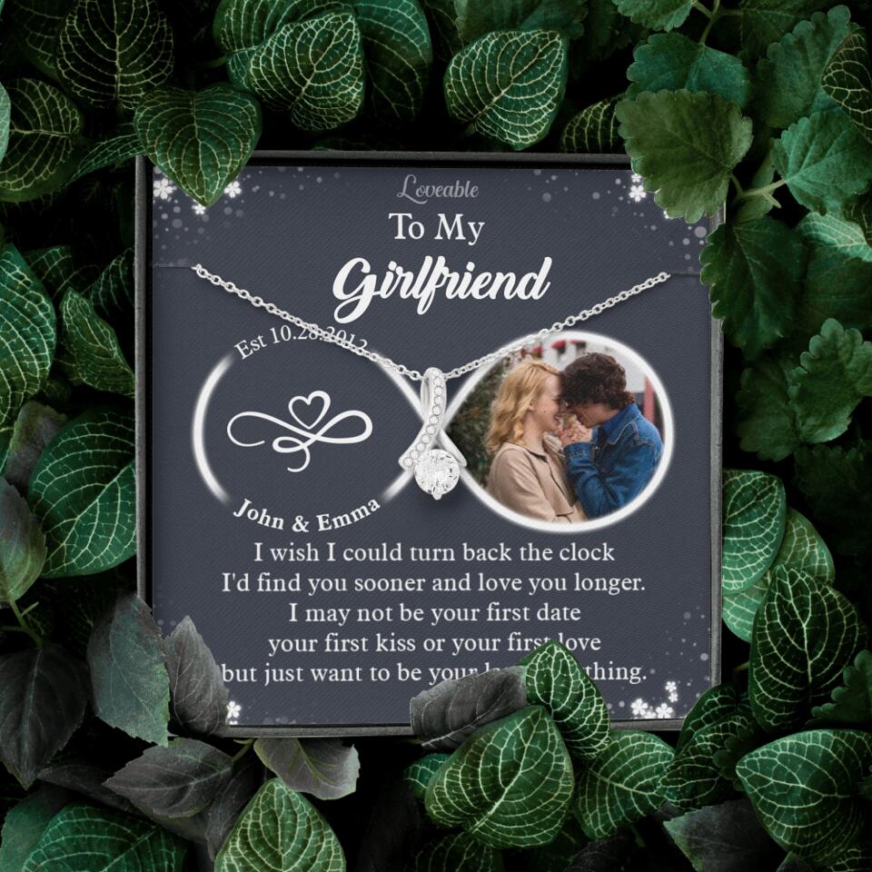 Personalized Valentine Gifts - I Wish I Could Turn Back The Clock Personalized Necklace - Image 23