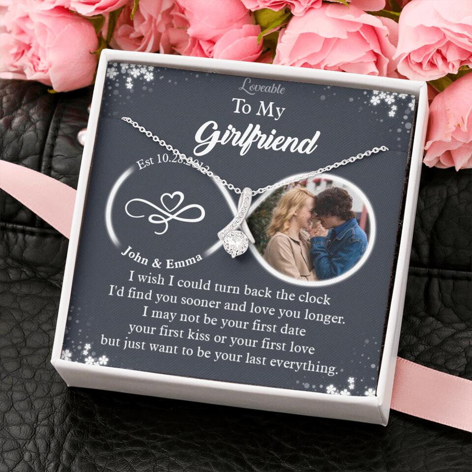 Personalized Valentine Gifts - I Wish I Could Turn Back The Clock Personalized Necklace - Image 25