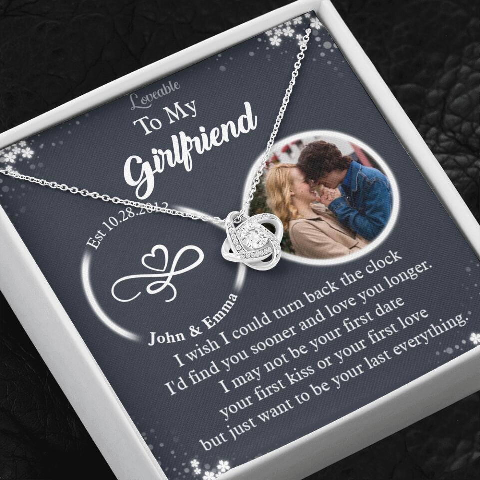Personalized Valentine Gifts - I Wish I Could Turn Back The Clock Personalized Necklace - Image 3