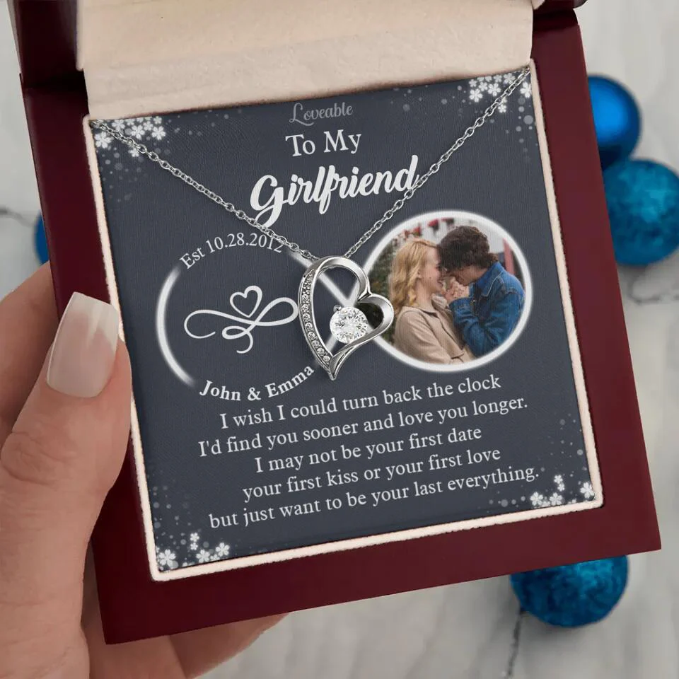 Personalized Valentine Gifts - I Wish I Could Turn Back The Clock Personalized Necklace - Image 31
