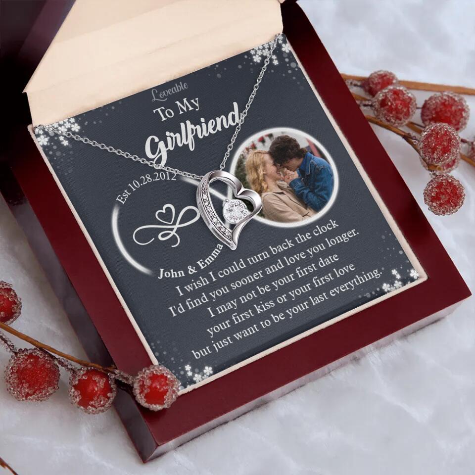 Personalized Valentine Gifts - I Wish I Could Turn Back The Clock Personalized Necklace - Image 34