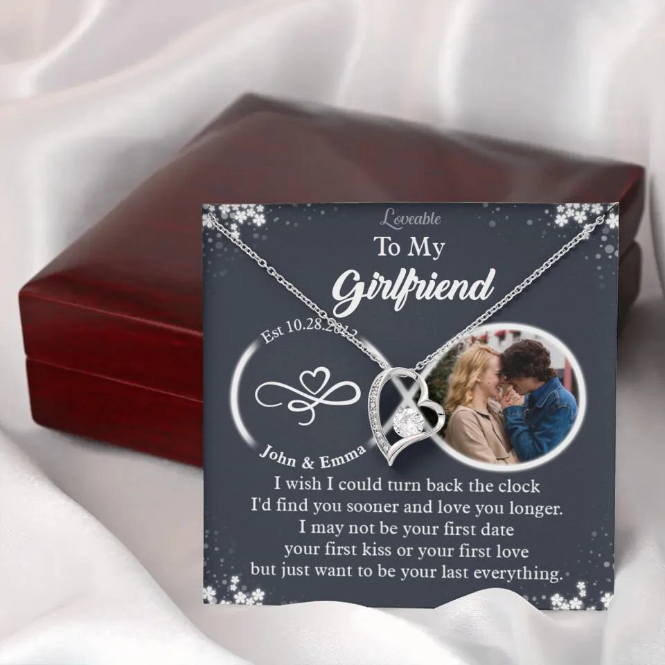 Personalized Valentine Gifts - I Wish I Could Turn Back The Clock Personalized Necklace - Image 37