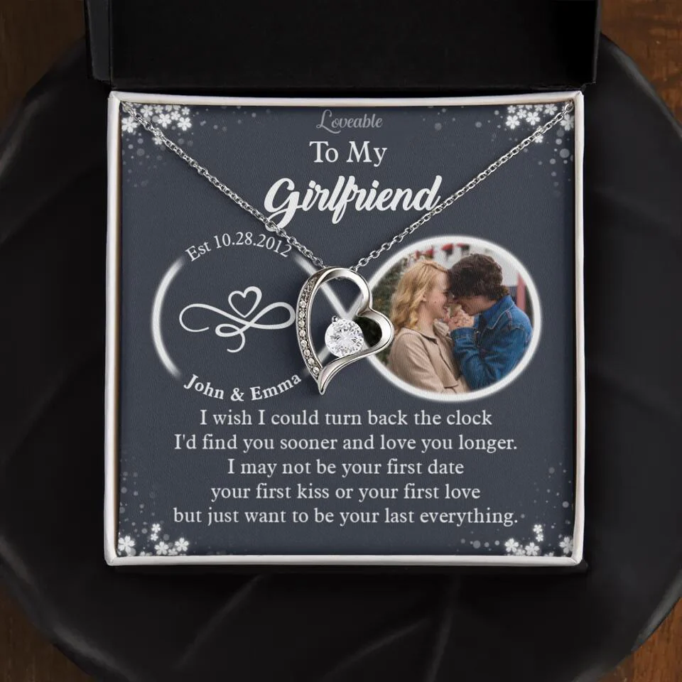 Personalized Valentine Gifts - I Wish I Could Turn Back The Clock Personalized Necklace - Image 41