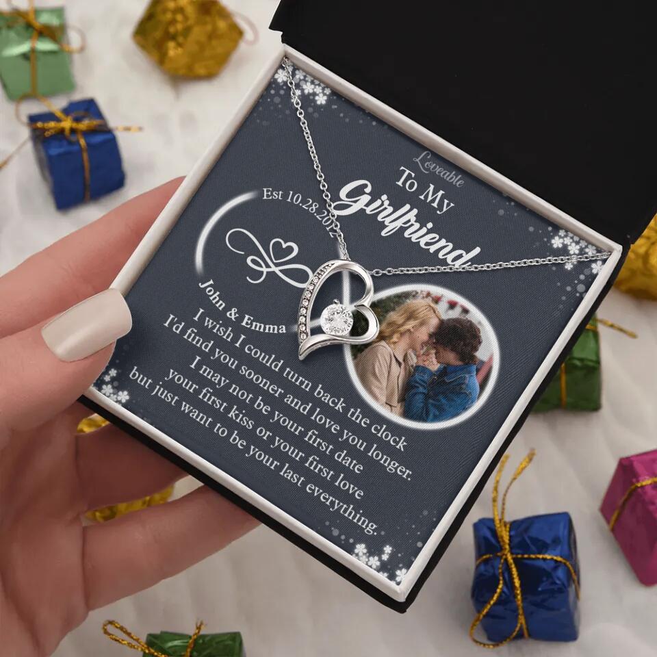 Personalized Valentine Gifts - I Wish I Could Turn Back The Clock Personalized Necklace - Image 43
