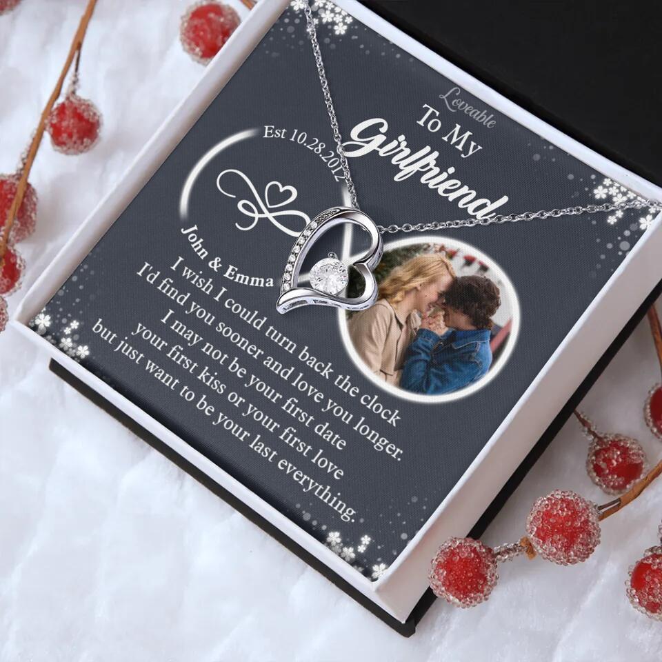 Personalized Valentine Gifts - I Wish I Could Turn Back The Clock Personalized Necklace - Image 44