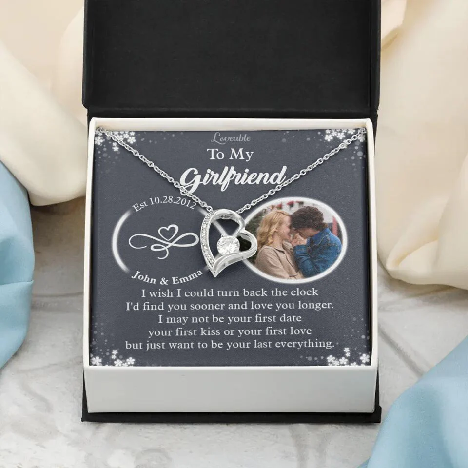 Personalized Valentine Gifts - I Wish I Could Turn Back The Clock Personalized Necklace - Image 47