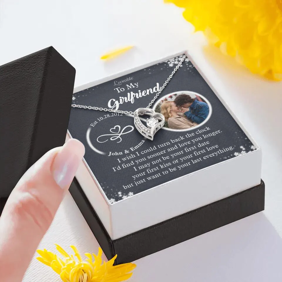 Personalized Valentine Gifts - I Wish I Could Turn Back The Clock Personalized Necklace - Image 49