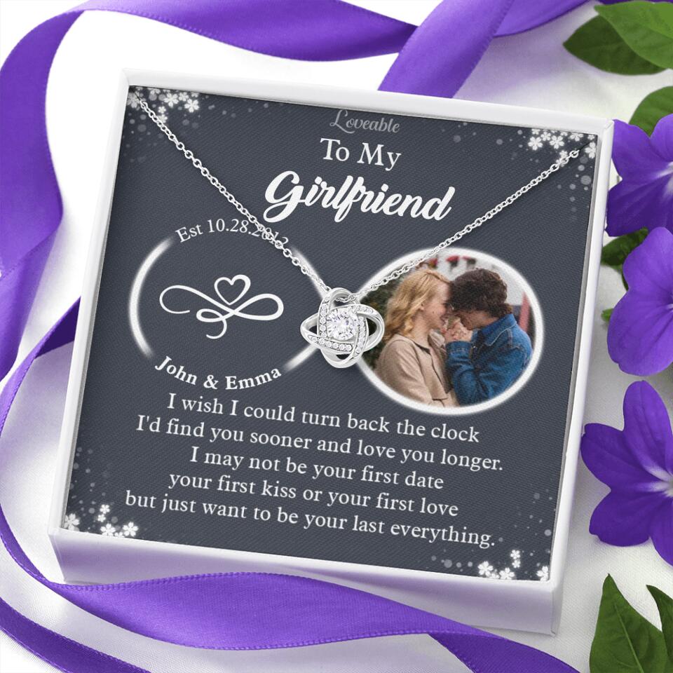 Personalized Valentine Gifts - I Wish I Could Turn Back The Clock Personalized Necklace - Image 5