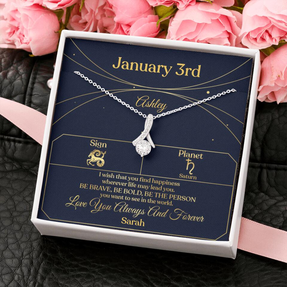 I Wish That You Find Happiness Personalized Zodiac Sign Jewelry - Image 13
