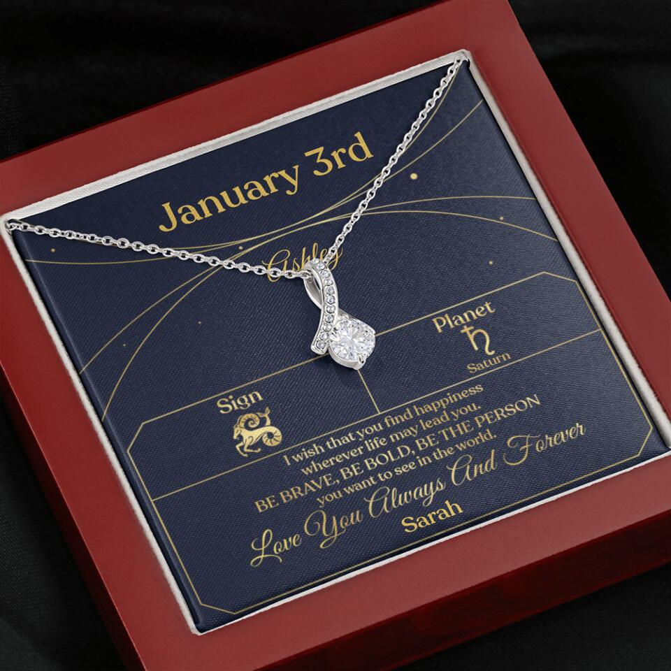 I Wish That You Find Happiness Personalized Zodiac Sign Jewelry - Image 15