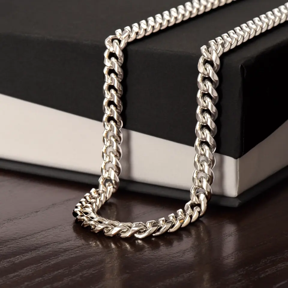 I Wish You The Strength To Face Challenges - Personalized Cuban Link Chain - Confirmation Gift For Him - Image 4