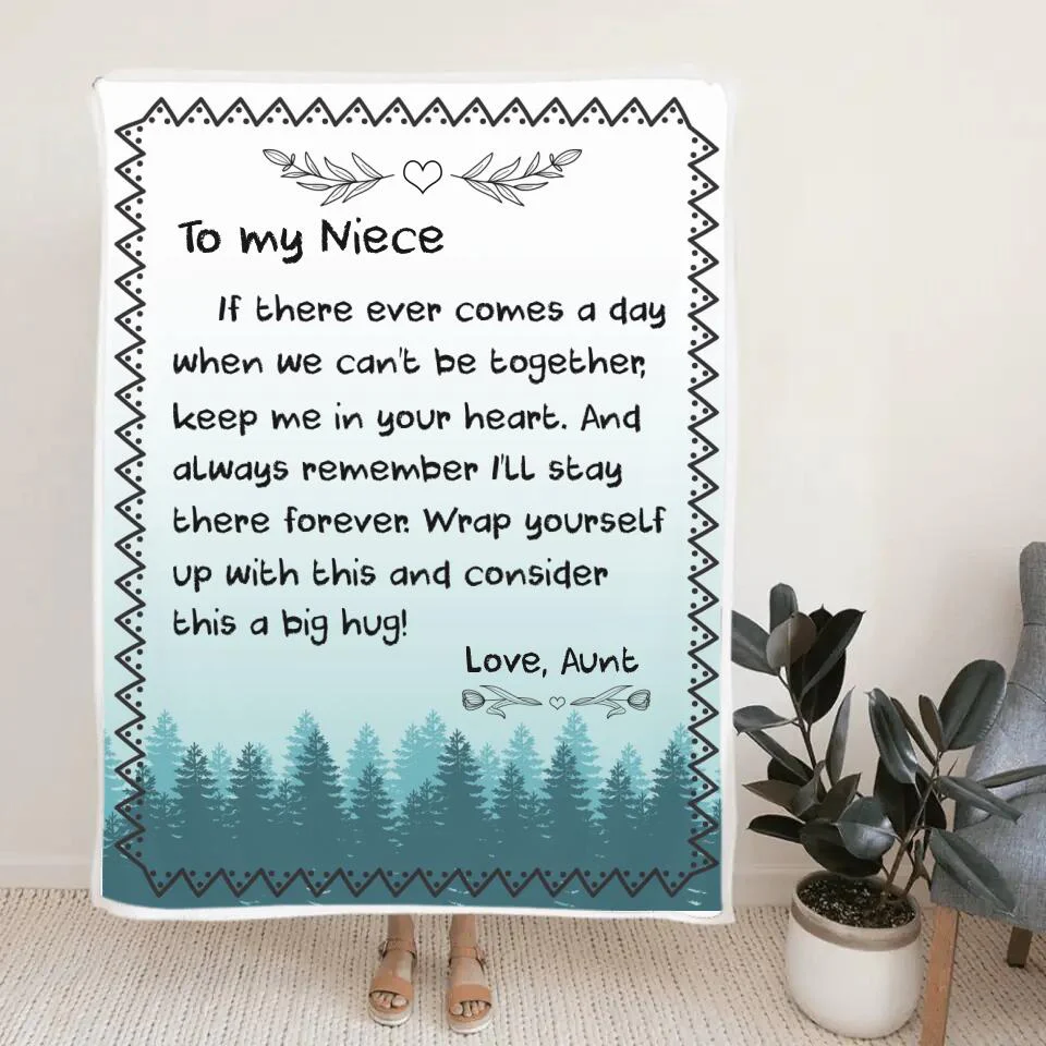 If There Ever Comes A Day We Can't Be Together, Keep Me In Your Heart - Personalized Blanket - Gift For Niece or Daughter - Image 4