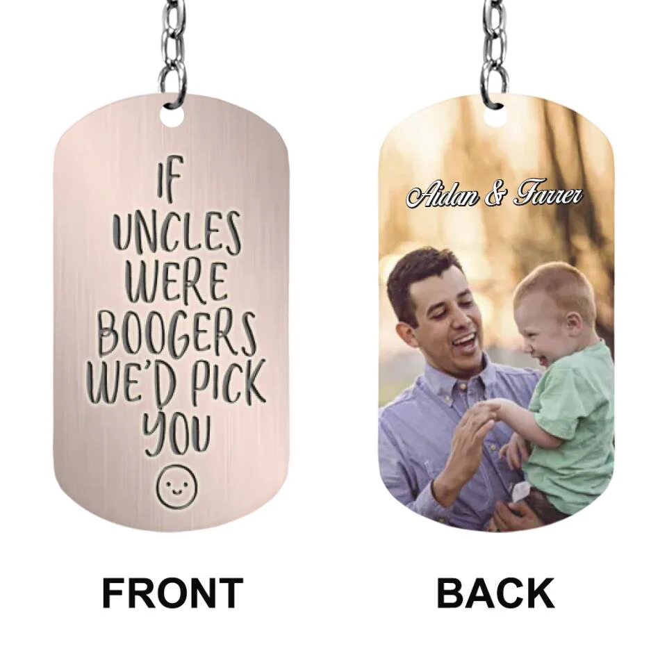 If Uncles Were Boogers We'd Pick You Personalized Photo Keychain - Image 2