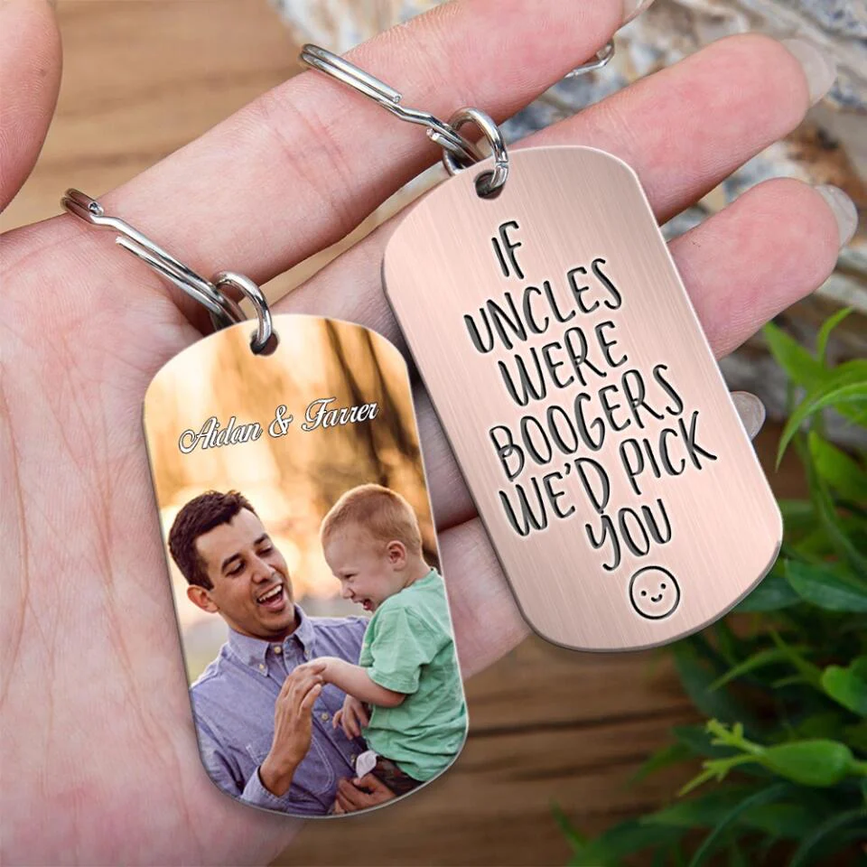 If Uncles Were Boogers We'd Pick You Personalized Photo Keychain - Image 3