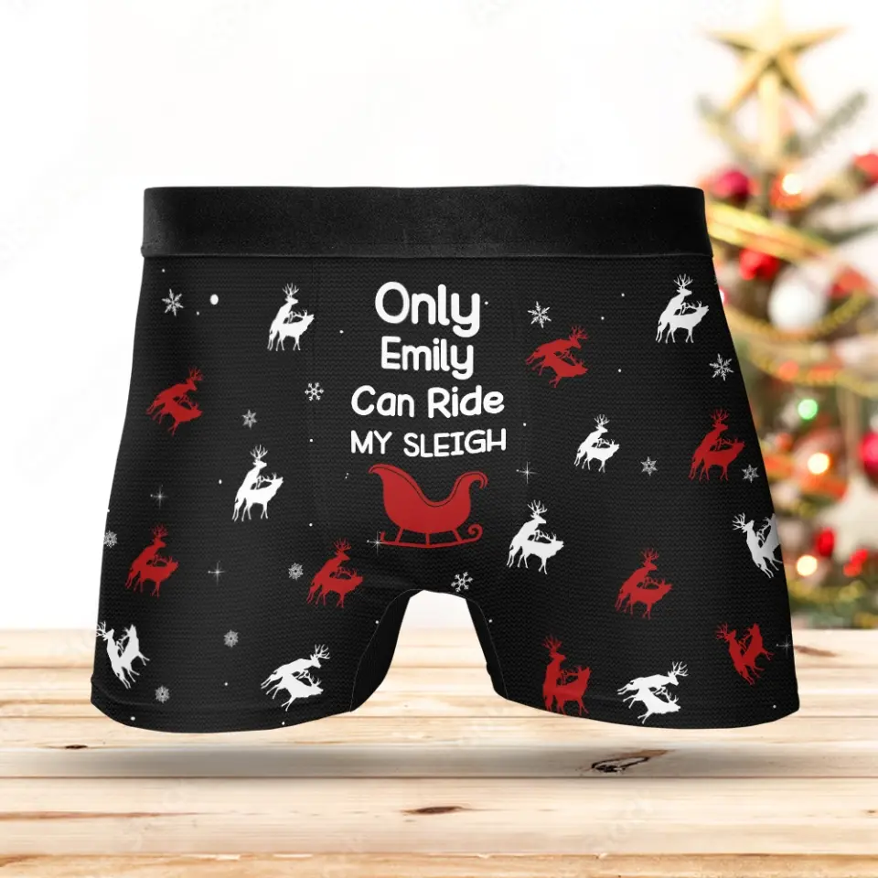 If You Jingle My Bells - Personalized Photo Men's Boxer Briefs - Funny Christmas Gift For Him, Naughty Gift for Husband, Boyfriend - Image 11