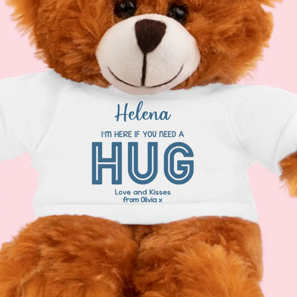I'm Here If You Need A Hug - Personalized Teddy Bear - Best Gift For Him/Her - Lovely Gift For Friends/Bestie/Friends Moving Away For Daughter/Niece - 306IHPNPBE150 - Image 3