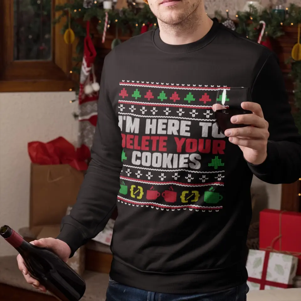 I'm Here To Delete Your Cookies, Standard Unisex Sweatshirt, Gift For Coders Developers | 311IHPLNTS1195 - Image 5