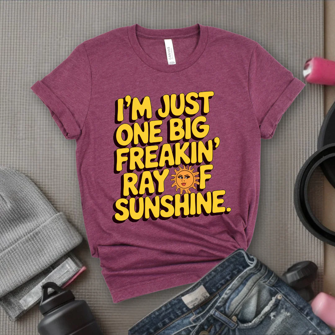 I'm Just One Big Freakin' Ray of Sunshine - Funny Saying Tee - Unisex Jersey Short Sleeve Shirt - Self Gift - Bella Canvas 3001 - Image 10