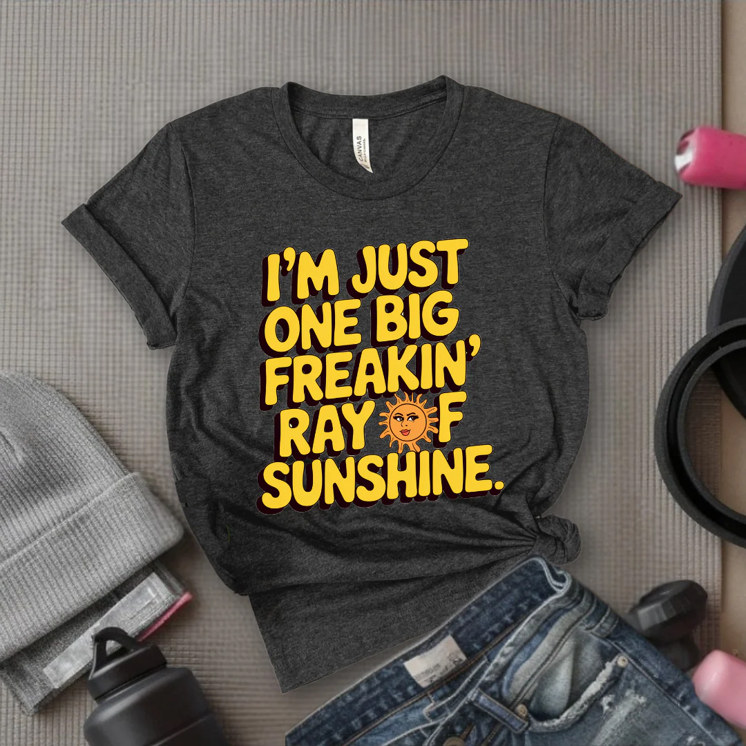 I'm Just One Big Freakin' Ray of Sunshine - Funny Saying Tee - Unisex Jersey Short Sleeve Shirt - Self Gift - Bella Canvas 3001 - Image 11
