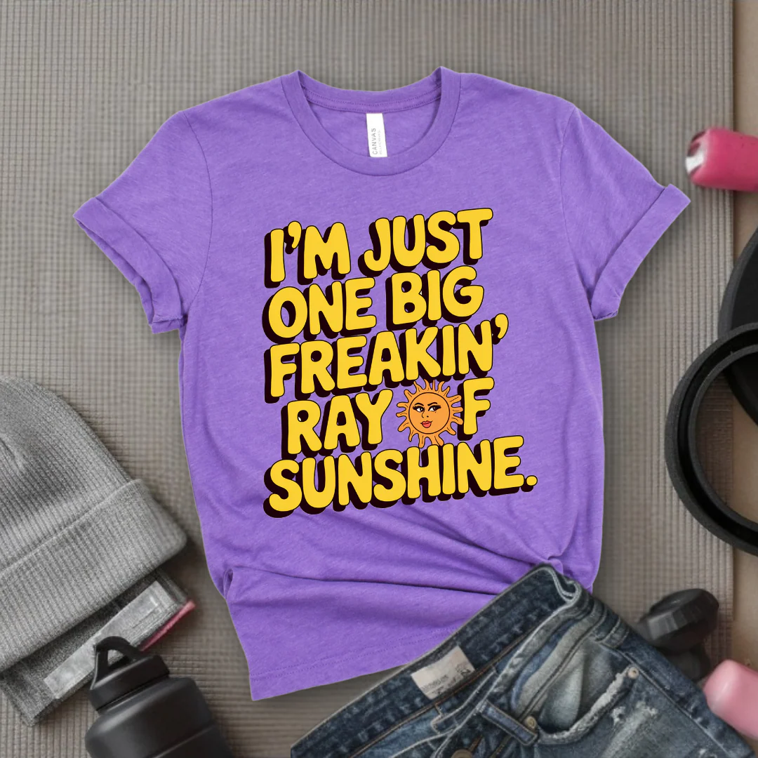 I'm Just One Big Freakin' Ray of Sunshine - Funny Saying Tee - Unisex Jersey Short Sleeve Shirt - Self Gift - Bella Canvas 3001 - Image 12