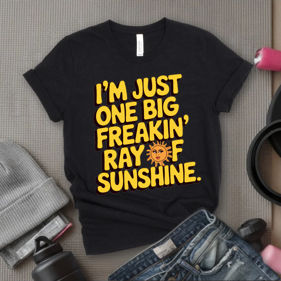 I'm Just One Big Freakin' Ray of Sunshine - Funny Saying Tee - Unisex Jersey Short Sleeve Shirt - Self Gift - Bella Canvas 3001 - Image 6