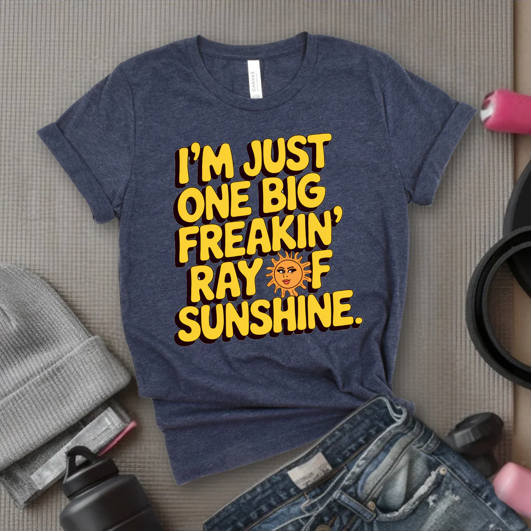 I'm Just One Big Freakin' Ray of Sunshine - Funny Saying Tee - Unisex Jersey Short Sleeve Shirt - Self Gift - Bella Canvas 3001 - Image 7