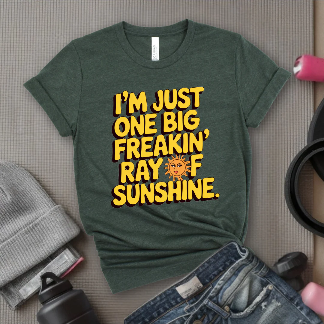 I'm Just One Big Freakin' Ray of Sunshine - Funny Saying Tee - Unisex Jersey Short Sleeve Shirt - Self Gift - Bella Canvas 3001 - Image 8