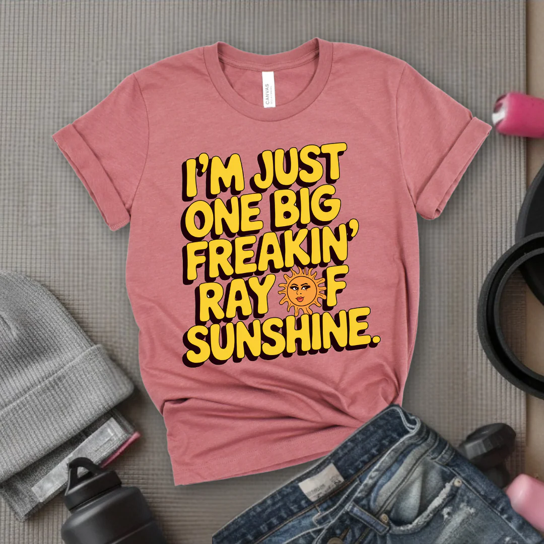 I'm Just One Big Freakin' Ray of Sunshine - Funny Saying Tee - Unisex Jersey Short Sleeve Shirt - Self Gift - Bella Canvas 3001 - Image 9