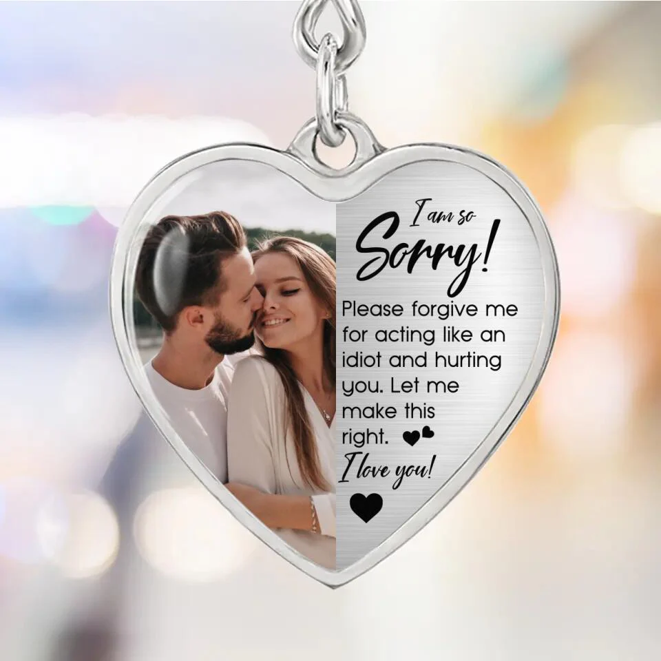 I'm So Sorry Please Forgive Me Personalized Silver Necklace - Image 9