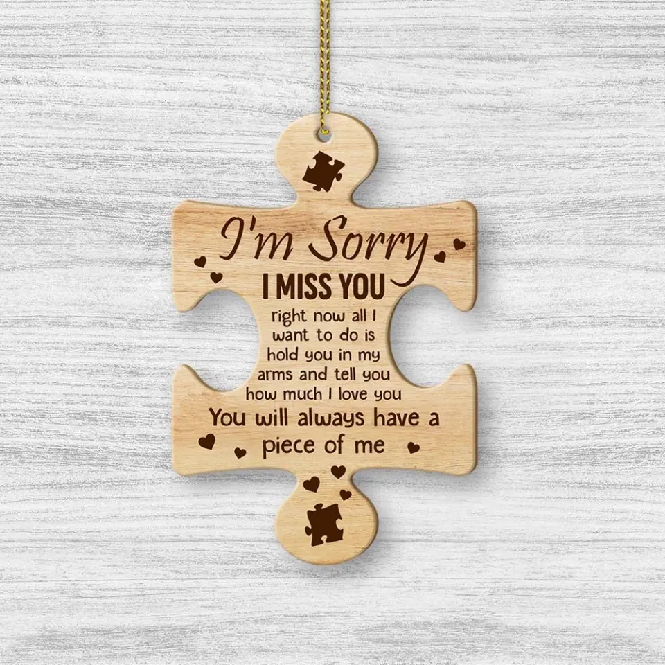 I'm Sorry I Miss You Right Now All I Want To Do Is Hold You Personalized Ornament - Image 3