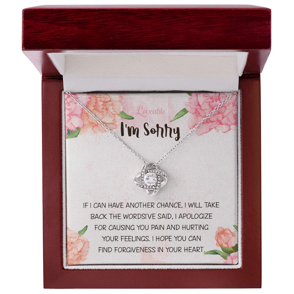 Im Sorry my Darling Personalized White Gold Necklace - Image 4