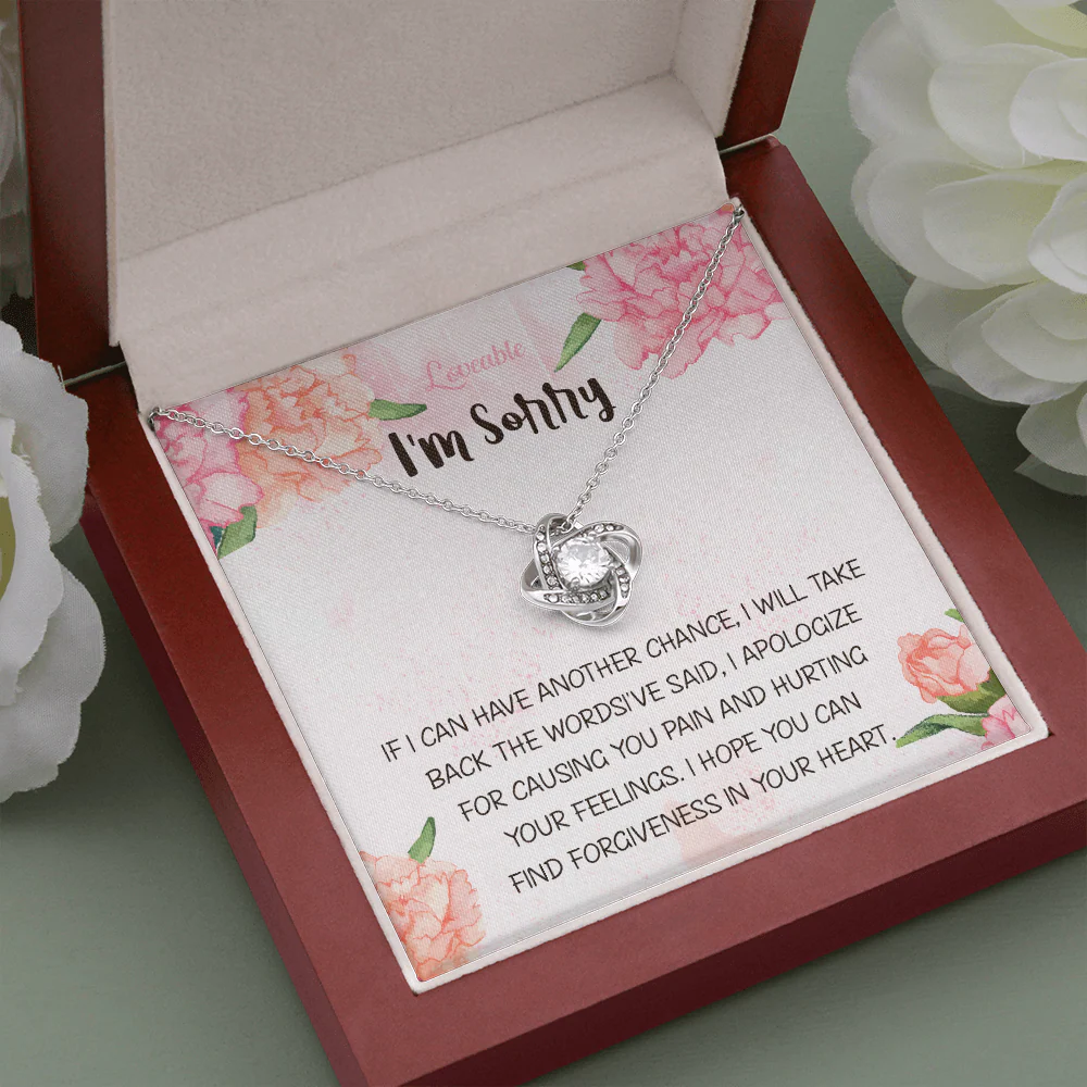 Im Sorry my Darling Personalized White Gold Necklace - Image 5