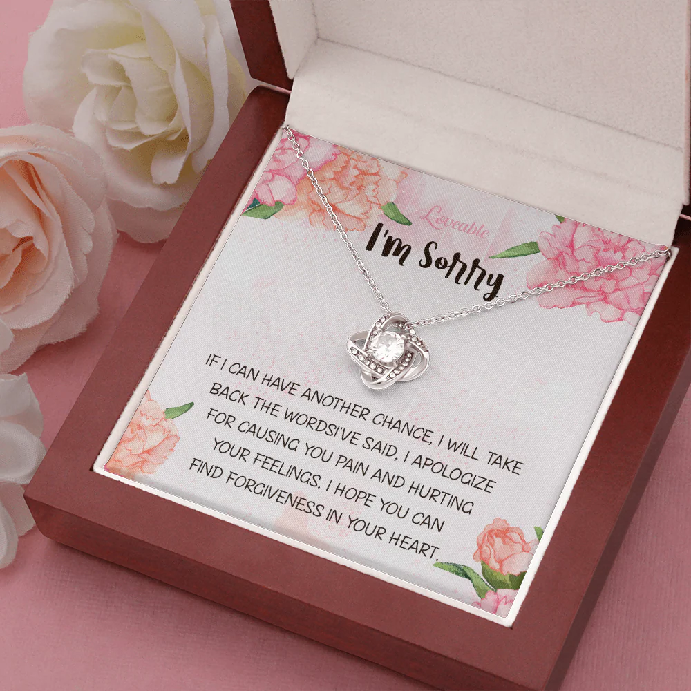 Im Sorry my Darling Personalized White Gold Necklace - Image 6