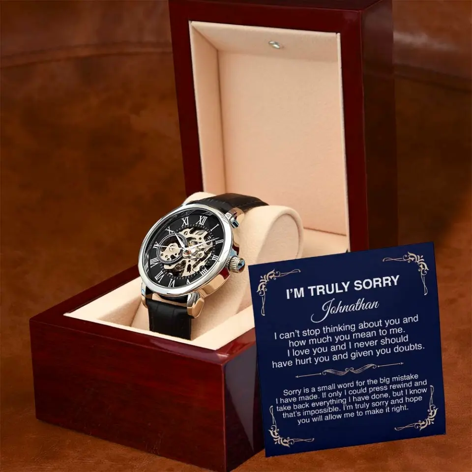 I'm Truly Sorry | Personalized Men's Watch - Image 9