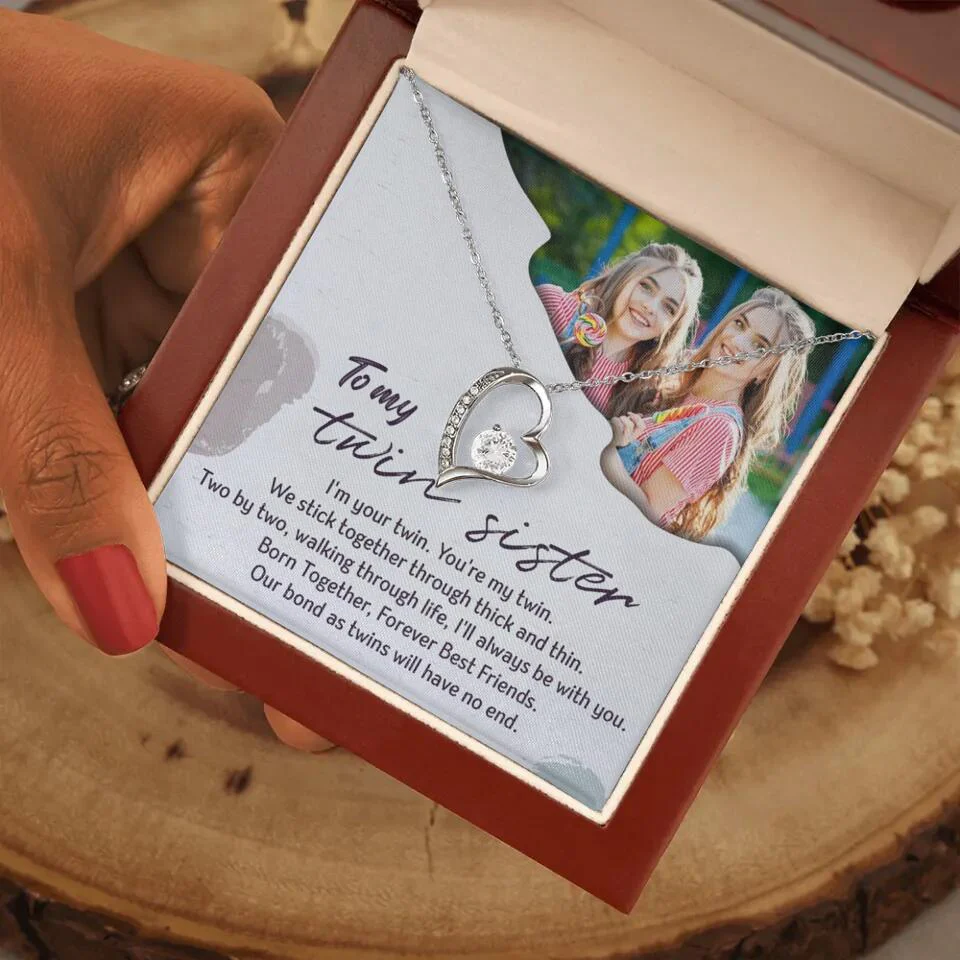 To My Twin Sister I'm Your Twin Your're My Twin - Personalized Necklace - Image 43