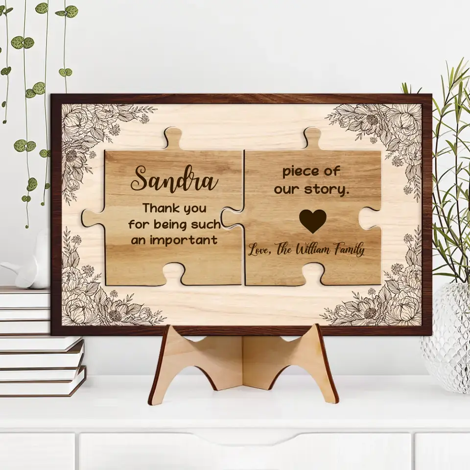 Important Piece of Our Story Custom Wooden Art Retirement Gifts - Image 2