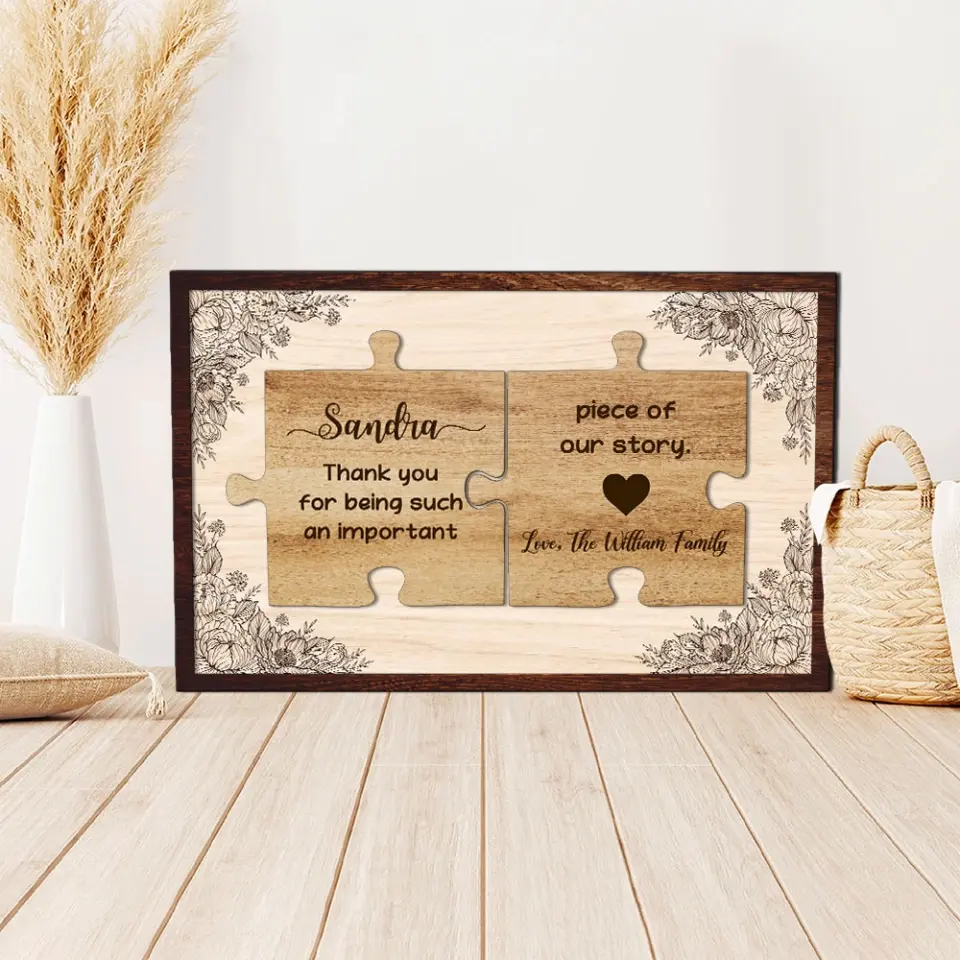 Important Piece of Our Story Custom Wooden Art Retirement Gifts - Image 3