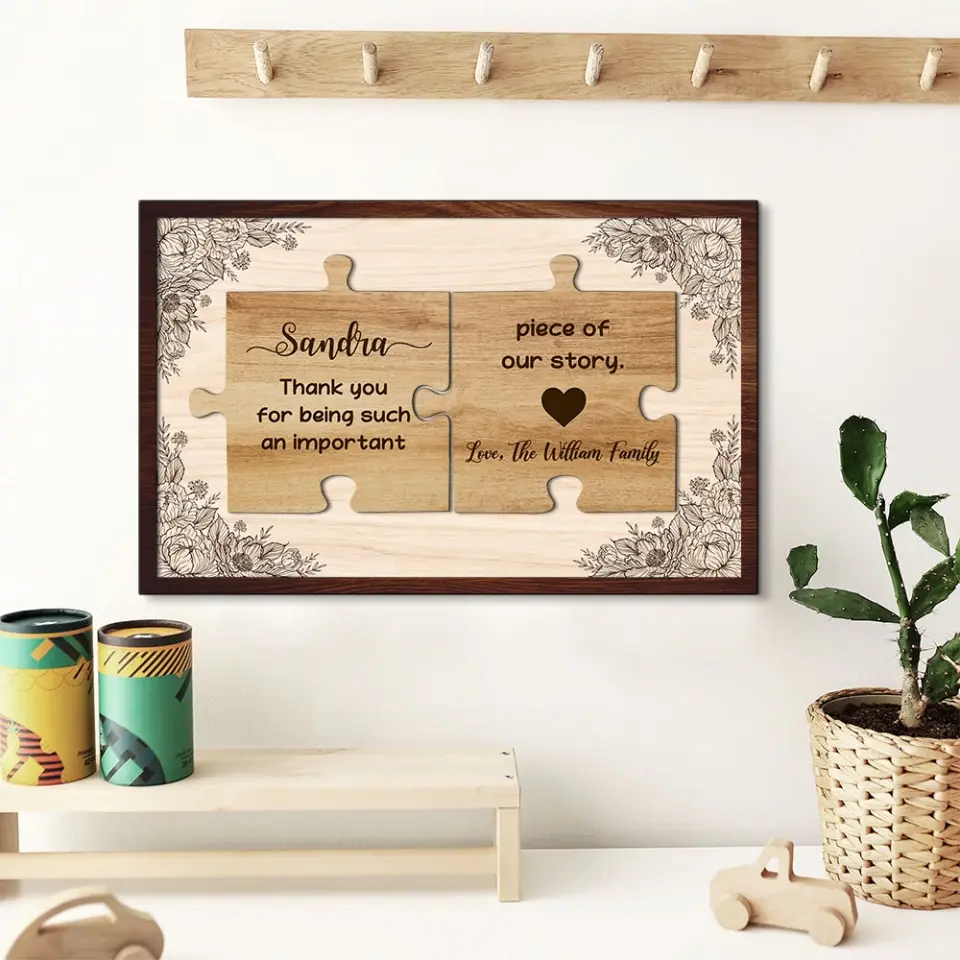 Important Piece of Our Story Custom Wooden Art Retirement Gifts - Image 4