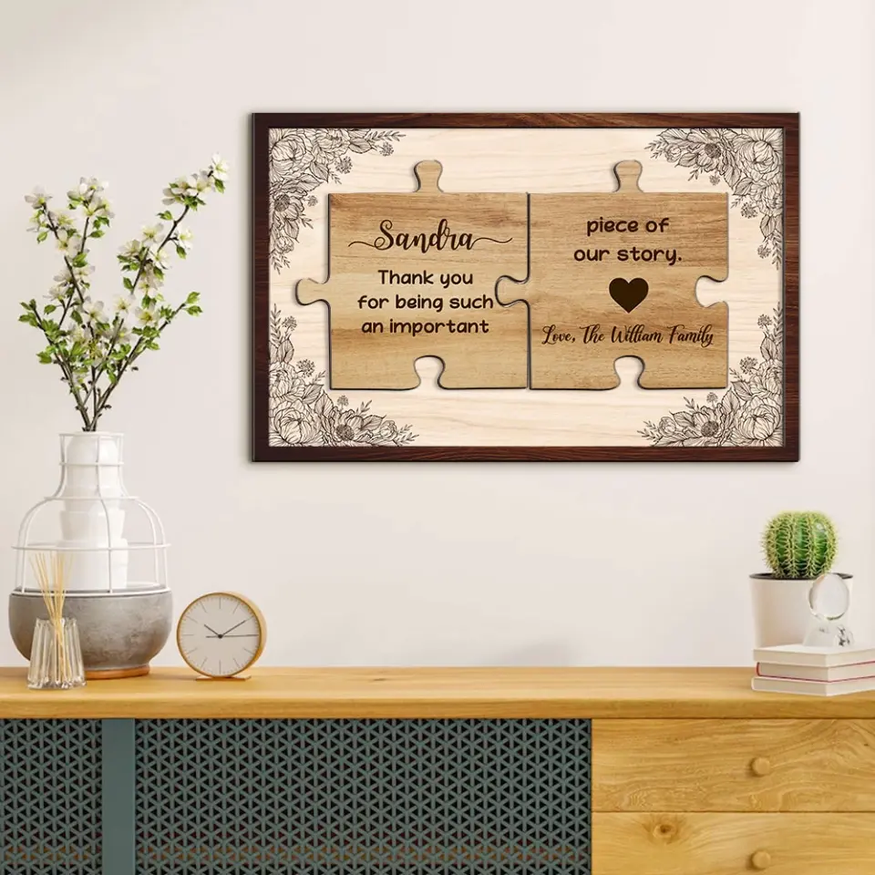 Important Piece of Our Story Custom Wooden Art Retirement Gifts - Image 5